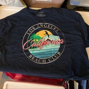 WOMENS XL CROP TOP CALIFORNIA GRAPHIC TEE